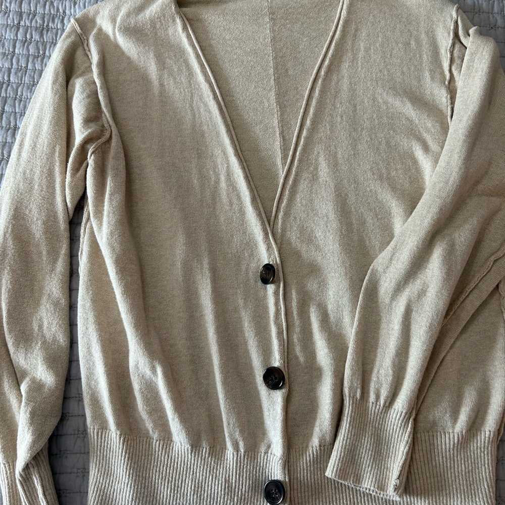 By Together Cream Button-Up Women's Sweater